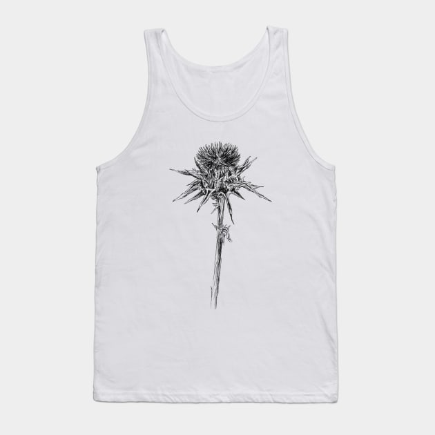 Milk thistle Tank Top by rachelsfinelines